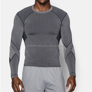 Gym Wear pas cher Cool Hommes Rouge Seamless Muscle T Shirt Slim 3d Tricoté Fit T-shirts Pour Hommes - Product Image 3