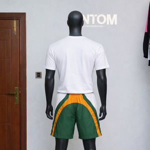 Custom High Quality <b>Knitted</b> Breathable Mens Solid Printed Summer Casual Wear Short Sleeve 2-piece T-shirt and Shorts <b>Set</b> - Product Image 3