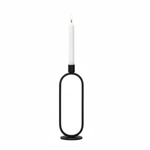 Porte-bougie décoratif moderne en fer noir écologique pour Noël, idéal pour la maison, le salon ou la table - Product Image 1