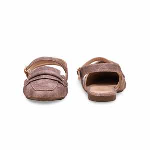 WN5400 Brown Back Open Zapatos de lona de moda - Product Image 2