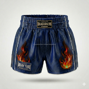 Factory Direct Wholesale Muay Thai Shorts Custom Design Satin Kickboxing <b>Trunks</b> Premium Boxing Training Shorts - Product Image 1
