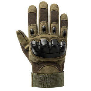 Gants de sécurité pour motocross en cuir véritable imperméables pour hommes, à doigts entiers, pour l'extérieur - Product Image 1