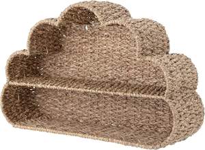 Étagère pour enfants en jonc de mer de haute qualité, en forme de nuage, en osier naturel, décoration murale pour chambre d'enfant, adorable rangement et présentoir pour chambre de bébé - Product Image 2