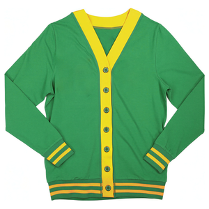 Cardigan pour femmes de l'Université KSU, tricoté sur mesure, col en V, logo brodé sur le devant, style sororité, esprit universitaire, hiver, OEM/ODM - Product Image 1