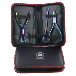 Adhésifs pour extensions de cheveux en acier inoxydable KOUNAIN, finition satinée, micro-perles, usage commercial, modèle KI-8570, logo personnalisé, synthétique - Product Image 3