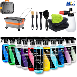 Kit Profesional de 17 Piezas para el Cuidado del Automóvil, Juego de Detallado Automotriz, Toalla de Microfibra, Guante de Lavado, Limpiador de Ruedas y Motor, Champú Premium - Product Image 1