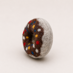 <b>Wool</b> Felt Sprinkle Donut Pretend Play Food Toy Handmade Educational 3-6 Years Unisex Kids Toy Wholesale Bulk - Product Image 5