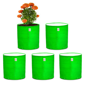 Sacs de culture verts en HDPE Casa De Amor 9x9 pouces |   Jardinage sur la terrasse : légumes, fleurs et herbes |   260 GSM - Product Image 1