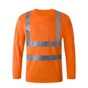Wholesale Unisex Long Sleeve <b>Flame</b> Resistant Breathable Reflective Hi Visibility Workwear Cycling Green Safety <b>Shirts</b> Logo - Product Image 2