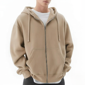 Vente en gros de sweats à capuche imprimés DTF, sweats à capuche zippés pour hommes, fabrication en usine, faible MOQ - Product Image 1