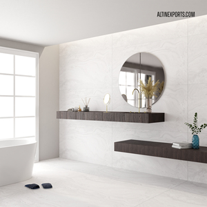 600x1200 mm Premium Glazed Porcelain Vitrified Tiles Bohemia Bianco - <b>Matt</b> Finish A A A+ Grade 2x4 Feet Wall & <b>Floor</b> Tiles - Product Image 1