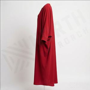 Abaya ouverte devant en tissu Nida, vêtement islamique simple et modeste, abaya unie, tissu personnalisé, couleur personnalisée papillon - Product Image 3