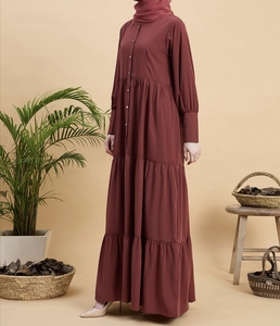 Abaya Tradicional Islámica Negra para Mujer, Estilo Saudí, de Poliéster Transpirable, Largo hasta el Tobillo, para Primavera, Venta al Por Mayor en Dubái - Product Image 6