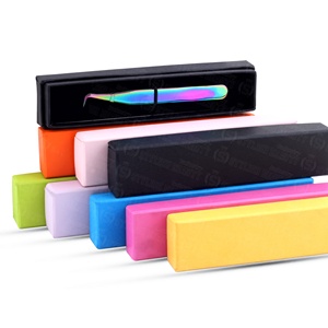 Ensemble de pinces à cils avec boîte cadeau, outils pour cils, pinces de haute précision antidérapantes, kit de pinces, étiquette privée OEM, vente en gros - Product Image 6