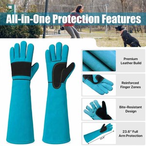 ถุงมือหนังวัวแท้คุณภาพสูงสำหรับงานเชื่อม ทนทานต่อการกัดและการใช้งานหนัก ทนไฟ เหมาะสำหรับงานดับเพลิงและปิ้งย่าง - Product Image 4