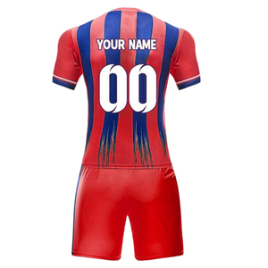 Conjunto de Camiseta y Pantalones Cortos de Fútbol Unisex Personalizables al por Mayor, 200 g/m², Tallas Grandes, Transpirable, de Secado Rápido, 100% Poliéster, Premium para Verano - Product Image 1