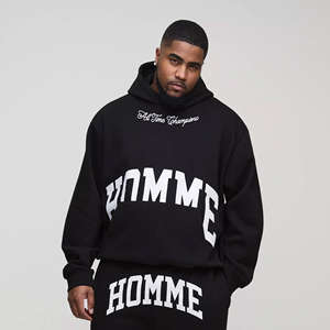 ชุดวอร์มทรงบ็อกซี่ขนาดใหญ่พิเศษขายดีสำหรับผู้ชาย ชุดฮู้ดดี้และกางเกงจ็อกเกอร์แบบผ่าชาย ทันสมัยสำหรับผู้ชาย ขายส่งชุดวอร์มแบบสั่งทำ - Product Image 5