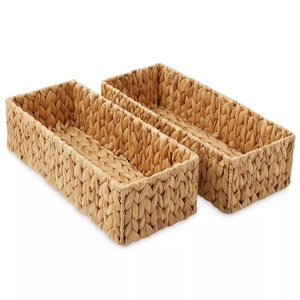 Top choice water hyacinth container storage <b>basket</b> for bathroom high quality woven deep organizer <b>baskets</b> - Product Image 1