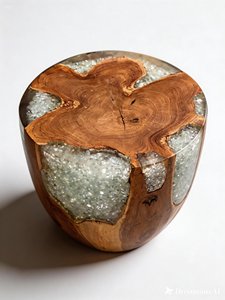 Modern Eco-Friendly Wood Root Coffee Side Table & Chair <b>Stools</b>-Durable Stackable Multi-Function for Living Room - Product Image 2