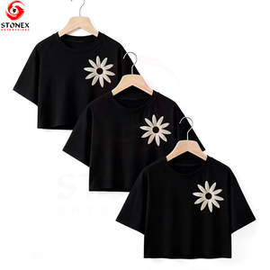 Nuevo Artículo: Camisetas Cortas para Mujer, Diseño Personalizado, Ropa Urbana, Estilo Moderno, Camisetas Cortas para Mujer OEM - Product Image 1