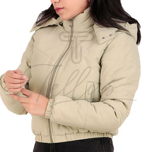 Vente en gros – Nouvelle collection 2026 : Doudoune courte matelassée pour femme, couleurs unies, grandes tailles, col montant, imperméable et coupe-vent - Product Image 5