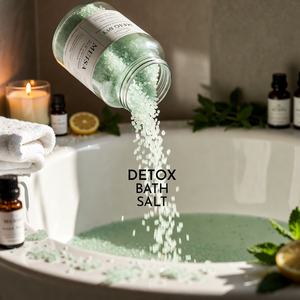 Sel de Bain Détoxifiant Naturel Écologique de l'Himalaya de Qualité Export, Riche en Minéraux et Herbes, pour Bain Spa Apaisant et Nettoyage en Profondeur - Product Image 2