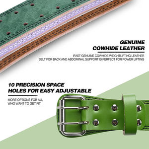 Cinturón de Protección Profesional de Cuero Vacuno de 10 mm, Resistente, Transpirable y Ligero, para Levantamiento de Pesas, Powerlifting y Fisicoculturismo - Product Image 5