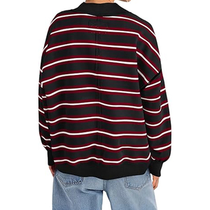 Women Mock Neck Sweatshirt Heavyweight Cotton Oversized Casual Wear - Product Image 5