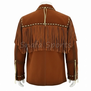 Chaqueta de Cuero Occidental de Alta Calidad con Diseño Personalizado OEM, Chaqueta Casual de Motociclista, Chaqueta Sólida con Cierre para Vaquera - Product Image 2