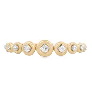 Puffy <b>Bangle</b> <b>Bracelets</b> 14K Solid Gold 1.50 Ct Bezel Round Cut Lab Grown Diamond Bridal Wedding Luxury Fine Jewelry Factory Price - Product Image 1