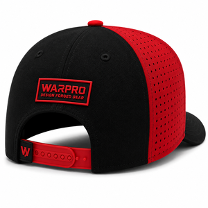 Gorra de Béisbol Warpro Negra con Panel de Malla Roja, Logotipo Bordado, Ajustable, Estilo Deportivo, Unisex, para Adultos, Primavera/Verano - Product Image 4