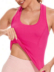 เสื้อกล้ามออกกำลังกายผู้หญิง ระบายอากาศได้ดี น้ำหนักเบา ไร้ตะเข็บ ทรง Racerback สำหรับยิม แอธเลติก โยคะ - Product Image 4