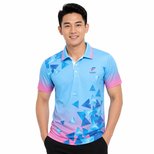 Camiseta Deportiva Polo Sublimada con Logotipo Personalizado, de Secado Rápido y Transpirable, Uniforme para Equipos de Golf y Tenis, Camiseta Atlética para Hombre, Venta al Por Mayor - Product Image 3