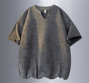 เสื้อยืดโอเวอร์ไซส์พิมพ์ลายกราฟิกวินเทจคุณภาพสูง ผ้าฝ้าย ล้างสีแบบแอซิดวอช สกรีนโลโก้ได้ตามต้องการ เสื้อผ้าสตรีทแวร์ เสื้อยืดผู้ชาย - Product Image 1