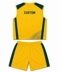 <b>Men</b> Summer Two Piece <b>Shorts</b> <b>Set</b> Custom Sleeveless Sports <b>Top</b> Breathable Athletic Gym Training Casual Outfit - Product Image 2