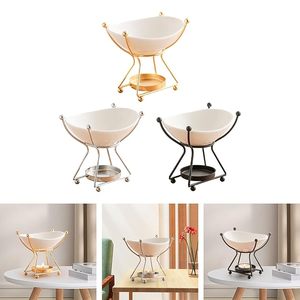 Luxury Golden Metal <b>Wax</b> <b>Melt</b> Burner with Bowl Decorative Oil Diffuser for Living Room Porch Garden - Product Image 3