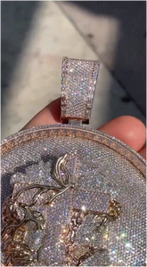 Joyería de Moda Personalizable, Colgante de Letra con Incrustaciones de Moissanita, Chapado en Oro de 14K sobre Plata de Ley, Estilo Hip Hop para Hombre, Certificado GRA - Product Image 5