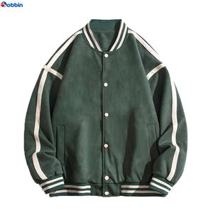 แจ็คเก็ตวาร์ซิตี้แบบกำหนดเองคุณภาพสูง ปักลายเชนิลล์สีเขียว สไตล์วินเทจ ฮิปฮอป กันลม เป็นมิตรกับสิ่งแวดล้อม สำหรับผู้ชาย เล่นเบสบอล - Product Image 1