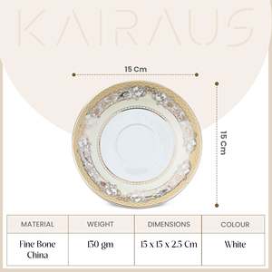 Sonder Exclusive Bone China <b>Dinnerware</b> <b>Sets</b> Tea Cup <b>Set</b> of <b>6</b> - Product Image 6