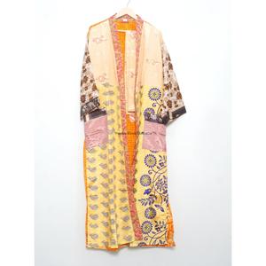 Kimono de seda de lujo hecho a mano, chaqueta larga, bata boho, kimono de boda, bata de dama de honor, ropa de dormir, kimono, pareo de bikini - Product Image 5