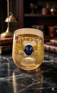 High Quality Customized Clear 11oz Classic Old Fashioned Luxury Eco-Friendly <b>Whiskey</b> Glasses <b>Tumbler</b> Gold Feather Design Shape - Product Image 6