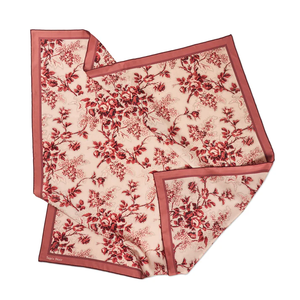 Foulard carré en soie à motif floral imprimé numériquement, tendance, pour femme, mouchoir de poche, quatre saisons, doux pour la peau, tissu personnalisé OEM/ODM - Product Image 3