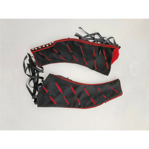 Chaqueta de lana negra y roja de doble capa con mangas extraíbles para recreación histórica del siglo XVII - Product Image 3