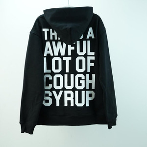 Sweat-shirt à capuche noir pour homme avec imprimé 'Cough Syrup', design streetwear, coupe classique, en coton French Terry, logo au dos, sweats à capuche pour homme - Product Image 5