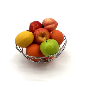 Wedding Decorative Countertop <b>Fruits</b> Basket Metal Wire Silver Plated Hand Made Crafted Gift Hamper Basket From India - Product Image 2