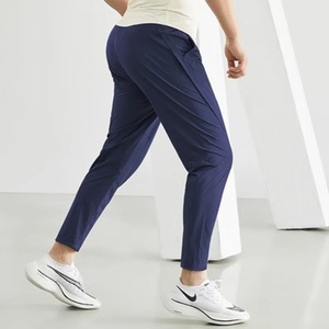 Pantalon décontracté en jean kaki pour homme, coupe slim, léger, respirant, en coton et polyester, jambe droite, taille mi-haute, tricoté coloré pour l'été - Product Image 4