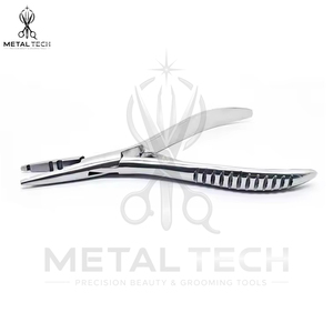 Pince de retrait d'extensions capillaires en acier inoxydable avec poignée ergonomique rainurée, ouvre-anneaux micro-liens, outils de démolition de liens à la kératine - Product Image 3