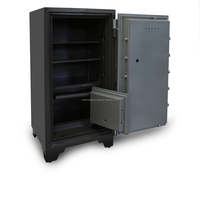 Caja Fuerte WELKO LX1200 E Negra para Casa u Hotel, de Lujo, Acero Inoxidable de 2mm de Grosor, Resistente al Fuego 1000-1200C, con Cerradura de Llave y Antirrobo