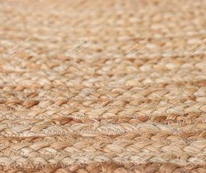 Wholesale Round Jute Scalloped <b>Rug</b> Handwoven Natural Braided Carpet <b>Boho</b> Style for Living Room Bedroom Home Decor OEM ODM - Product Image 4