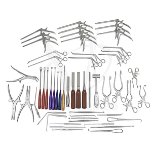 Sambrialmed SI-668843 Kit complet d'instruments manuels pour laminectomie, 54 pièces, orthopédie vertébrale, acier inoxydable, CE Classe I - Product Image 1